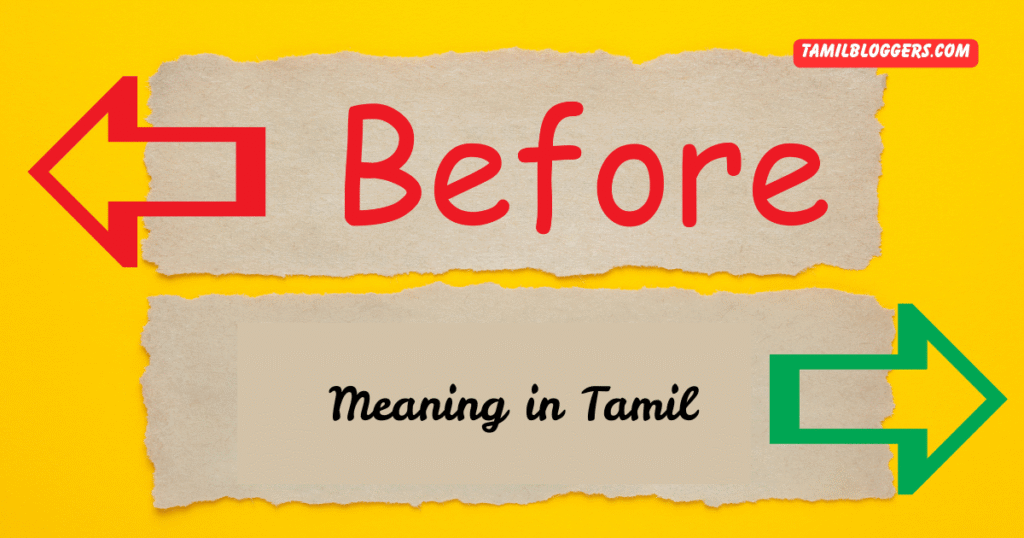 Before Meaning in Tamil