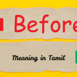 Before Meaning in Tamil