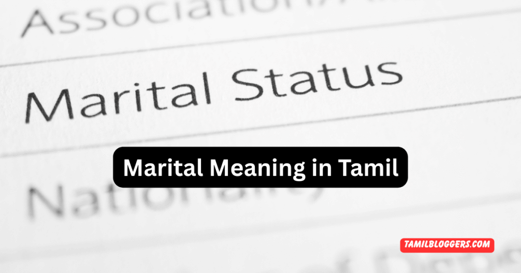 Marital Meaning in Tamil
